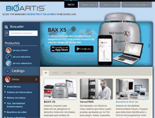 Tablet Screenshot of bioartis.com